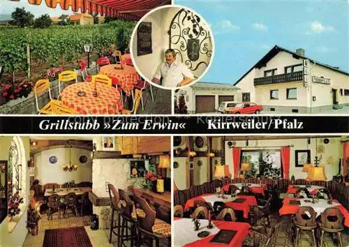 AK / Ansichtskarte Kirrweiler Pfalz Grillstubb Zum Erwin Gaststaette Gastraum Terrasse