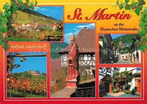 AK / Ansichtskarte St Martin Pfalz Teilansichten Erholungsort an der Deutschen Weinstrasse Weinberg