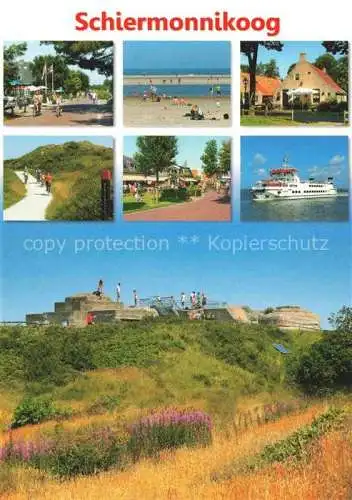 AK / Ansichtskarte Schiermonnikoog Friesland NL Teilansichten Strand Faehre