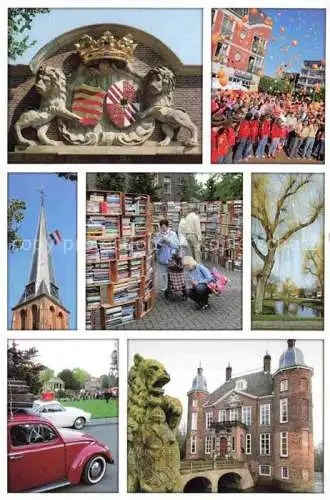 AK / Ansichtskarte Velp Rheden Arnhem Gelderland NL Teilansichten Festumzug Buechermarkt Schloss Kirchturm Park