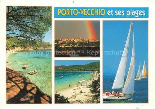 AK / Ansichtskarte Porto Vecchio_2A_Corse du Sud Kuestenpanorama Strand Segeln Regenbogen 