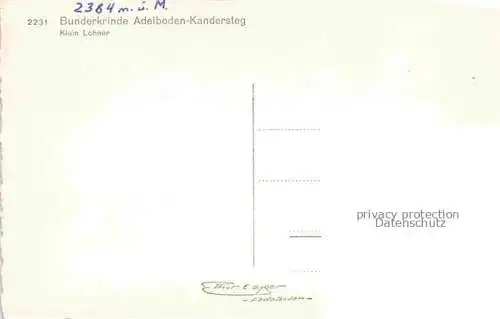 AK / Ansichtskarte Kandersteg_Adelboden_BE Bunderkrinde Klein Lohner 