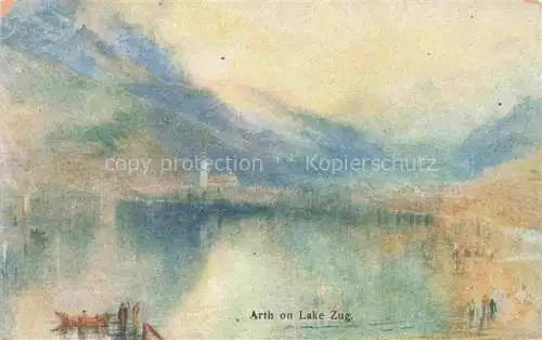 AK / Ansichtskarte Arth__Zugersee_Schwyz_SZ Panorama Dessin 