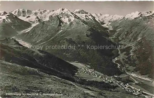 AK / Ansichtskarte Pontresina_GR mit Bernina und Roseggruppe 