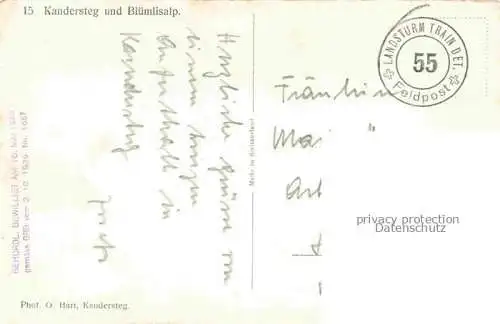 AK / Ansichtskarte Kandersteg_BE mit Bluemlisalp Kandersteg_BE