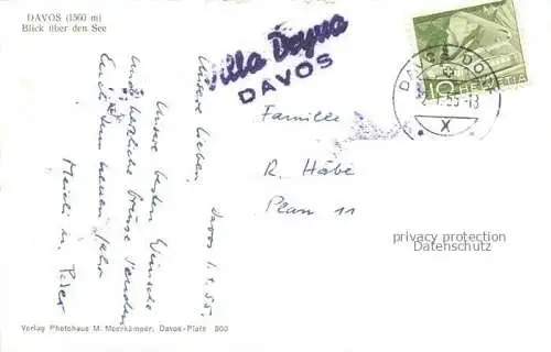 AK / Ansichtskarte Davosersee_DAVOS_GR Panorama 