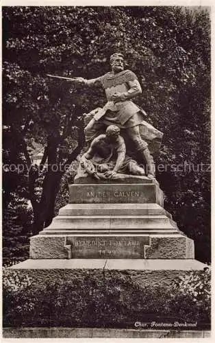 AK / Ansichtskarte CHUR_Coire_GR Fontana Denkmal 