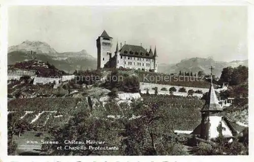 AK / Ansichtskarte SIERRE_Siders_VS Chateau Mercier et Chapelle Protestante 