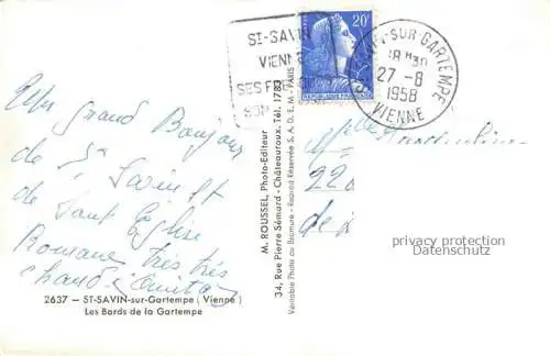 AK / Ansichtskarte St Savin_86_Vienne Les Bords de la Gartempe 