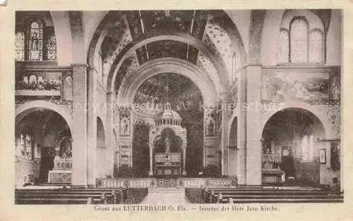 AK / Ansichtskarte Lutterbach_Mulhouse_68_Haut Rhin Inneres der Herz Jesu Kirche 