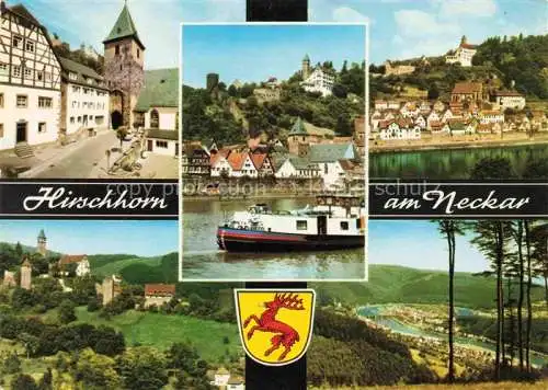 AK / Ansichtskarte Hirschhorn Neckar Hessen Stadttor Burg Hirschhorn Panorama Neckarpartien
