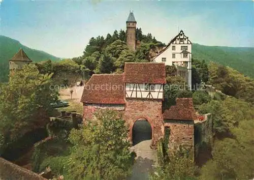 AK / Ansichtskarte Hirschhorn Neckar Hessen Schloss Hotel auf der Burg Burghof