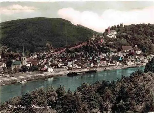 AK / Ansichtskarte Hirschhorn Neckar Hessen Panorama mit Schloss Hotel