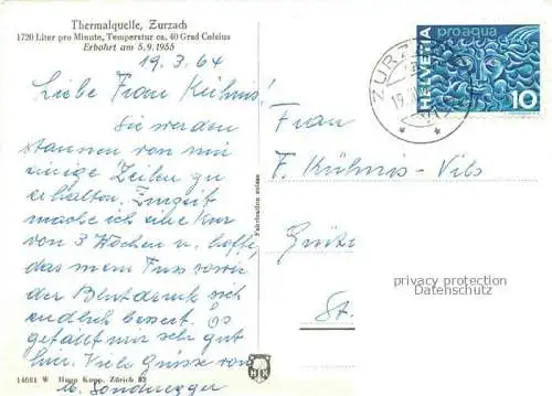 AK / Ansichtskarte Zurzach_Bad_AG Thermalquelle Schwimmbecken Panorama 