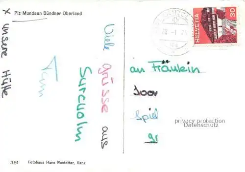 AK / Ansichtskarte Buendner_Oberland Piz Mundaun Buendner_Oberland