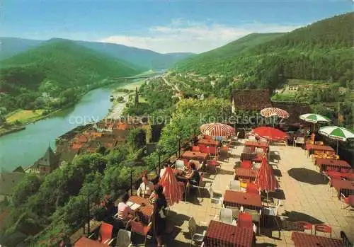 AK / Ansichtskarte Hirschhorn Neckar Hessen Blick auf die Burgterrasse und ins Neckartal