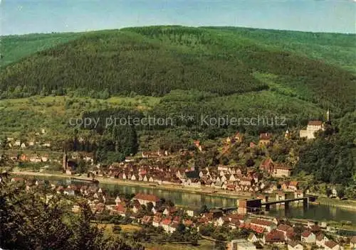 AK / Ansichtskarte Hirschhorn Neckar Hessen Schloss Hotel auf der Burg Hirschhorn Neckarschleuse Fliegeraufnahme