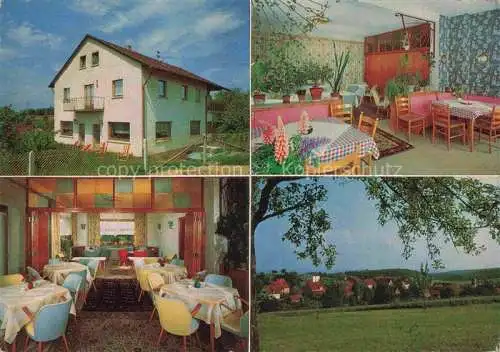 AK / Ansichtskarte Schwanheim Eberbach Neckar Hotel Restaurant Haus Marlene Gastraeume Panorama