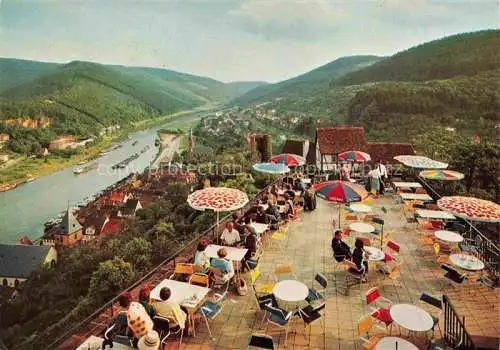 AK / Ansichtskarte Hirschhorn Neckar Hessen Blick von der Burgterrasse ins Neckartal