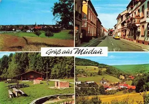 AK / Ansichtskarte Mudau Panorama Strassenpartie Park Huette