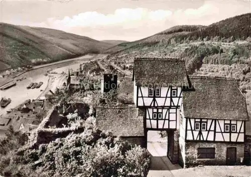 AK / Ansichtskarte Hirschhorn Neckar Hessen Neckarpartie Torwaechterhaeuschen