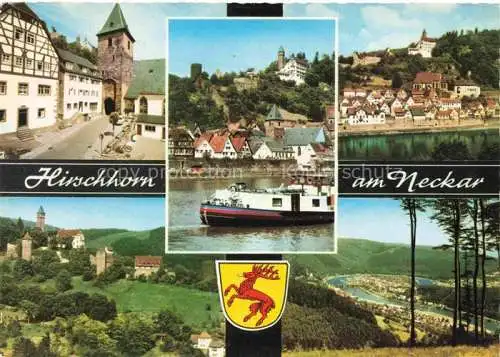 AK / Ansichtskarte Hirschhorn Neckar Hessen Marktplatz Neckarpartien Panorama Schloss Hotel