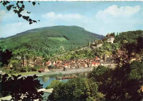 AK / Ansichtskarte Hirschhorn Neckar Hessen Neckarpartie Schloss Hotel