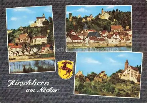 AK / Ansichtskarte Hirschhorn Neckar Hessen Schloss Hotel auf der Burg Teilansichten