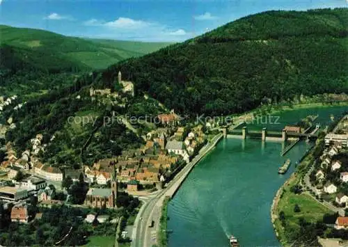 AK / Ansichtskarte Hirschhorn Neckar Hessen Fliegeraufnahme Neckarschleuse Burg Hirschhorn