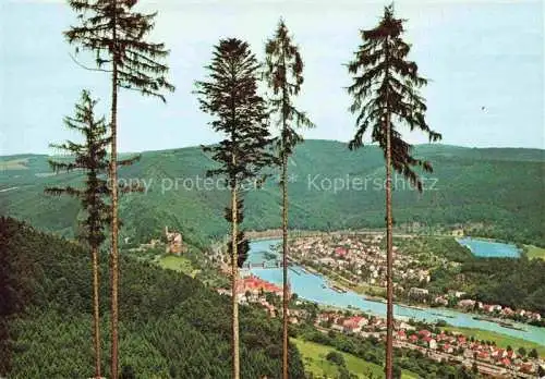 AK / Ansichtskarte Hirschhorn Neckar Hessen Neckarpartie Panorama