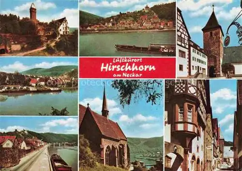 AK / Ansichtskarte Hirschhorn Neckar Hessen Burg Neckarpartien Kirche Mitteltor Gasse