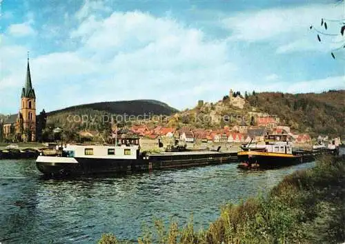 AK / Ansichtskarte Hirschhorn Neckar Hessen Neckarpartie Kirche