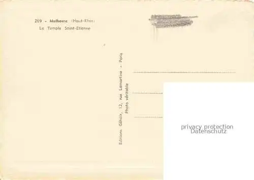 AK / Ansichtskarte MULHOUSE_Muehlhausen_68_Alsace Le Temple Saint Etienne 