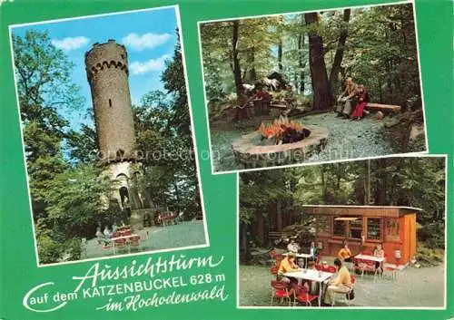 AK / Ansichtskarte Waldbrunn Odenwald BW Katzenbuckelturm Grillstelle Imbiss