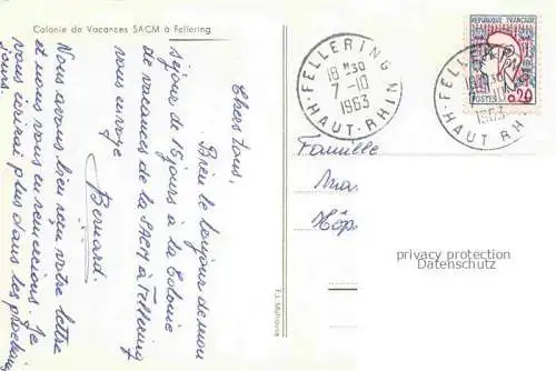 AK / Ansichtskarte Fellering_Felleringen_68_Haut Rhin Colonie de Vacances SACM 