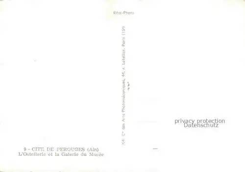 AK / Ansichtskarte Perouges_Bourg en Bresse_01_Ain L Ostellerie et la Galerie du Musee 