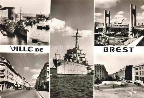 AK / Ansichtskarte BREST_29_Finistere Le Pont Levant le Chateau et la rue de Siam 