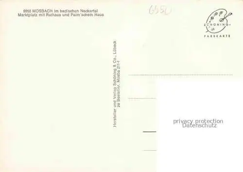 AK / Ansichtskarte Mosbach Baden Neckar-Odenwald-Kreis BW Marktplatz Rathaus Palmsches Haus