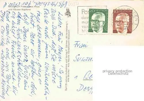 AK / Ansichtskarte Mosbach Baden Neckar-Odenwald-Kreis BW Rathaus Palmsches Haus und Haeuser Kapferer