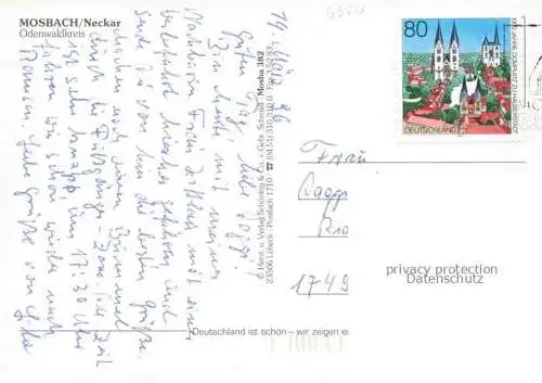 AK / Ansichtskarte Mosbach Baden Neckar-Odenwald-Kreis BW Palmsches Haus Marktplatz Rathaus Brunnen Kirche