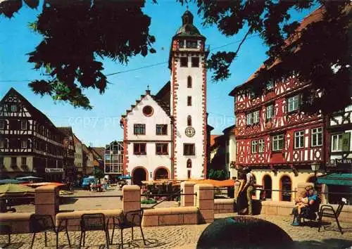 AK / Ansichtskarte Moesbach Achern Ortenaukreis BW Marktplatz mit Rathaus Palmsches Haus
