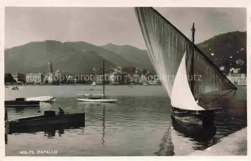 AK / Ansichtskarte RAPALLO Liguria IT Partie am Hafen Segelboot