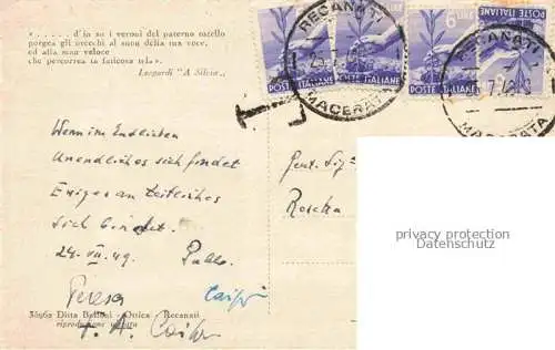 AK / Ansichtskarte Recanati Macerata Marche IT Palazzo Leopardi e Piazzola del Villaggio