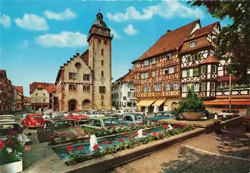 AK / Ansichtskarte Mosbach Baden Neckar-Odenwald-Kreis BW Marktplatz Altstadt Fachwerkhaeuser