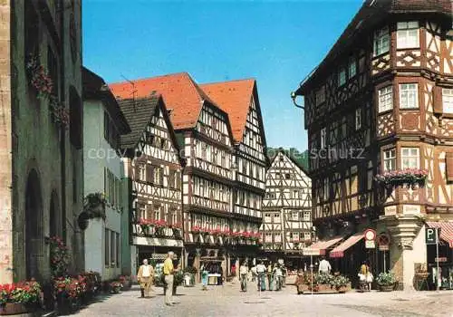 AK / Ansichtskarte Mosbach Baden Neckar-Odenwald-Kreis BW Fussgaengerzone Hauptstrasse Altstadt Fachwerkhaeuser