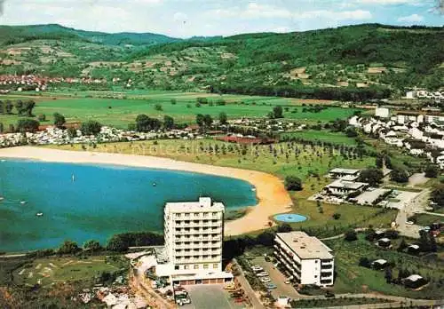 AK / Ansichtskarte Hemsbach  Bergstrasse Panorama See-Hotel See Badestrand