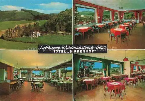 AK / Ansichtskarte Wald-Michelbach Waldmichelbach Hessen Restaurant Pension Birkenhof Gastraeume Panorama