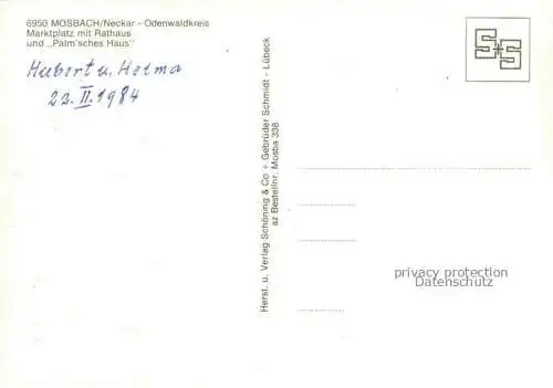 AK / Ansichtskarte Mosbach Baden Neckar-Odenwald-Kreis BW Marktplatz mit Rathaus und Palmsches Haus Stadt der Fachwerkhaeuser