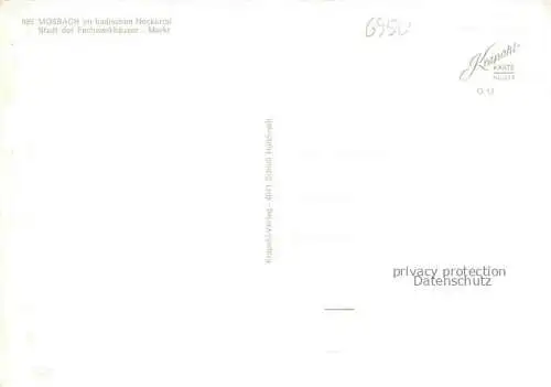 AK / Ansichtskarte Mosbach Baden Neckar-Odenwald-Kreis BW Marktplatz Rathaus Palmsches Haus Fachwerkhaeuser