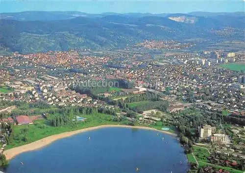 AK / Ansichtskarte Hemsbach  Bergstrasse Panorama Weinort am Wiesensee Naherholungsgebiet
